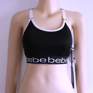NWT Bebe black white sports bra Small $39
